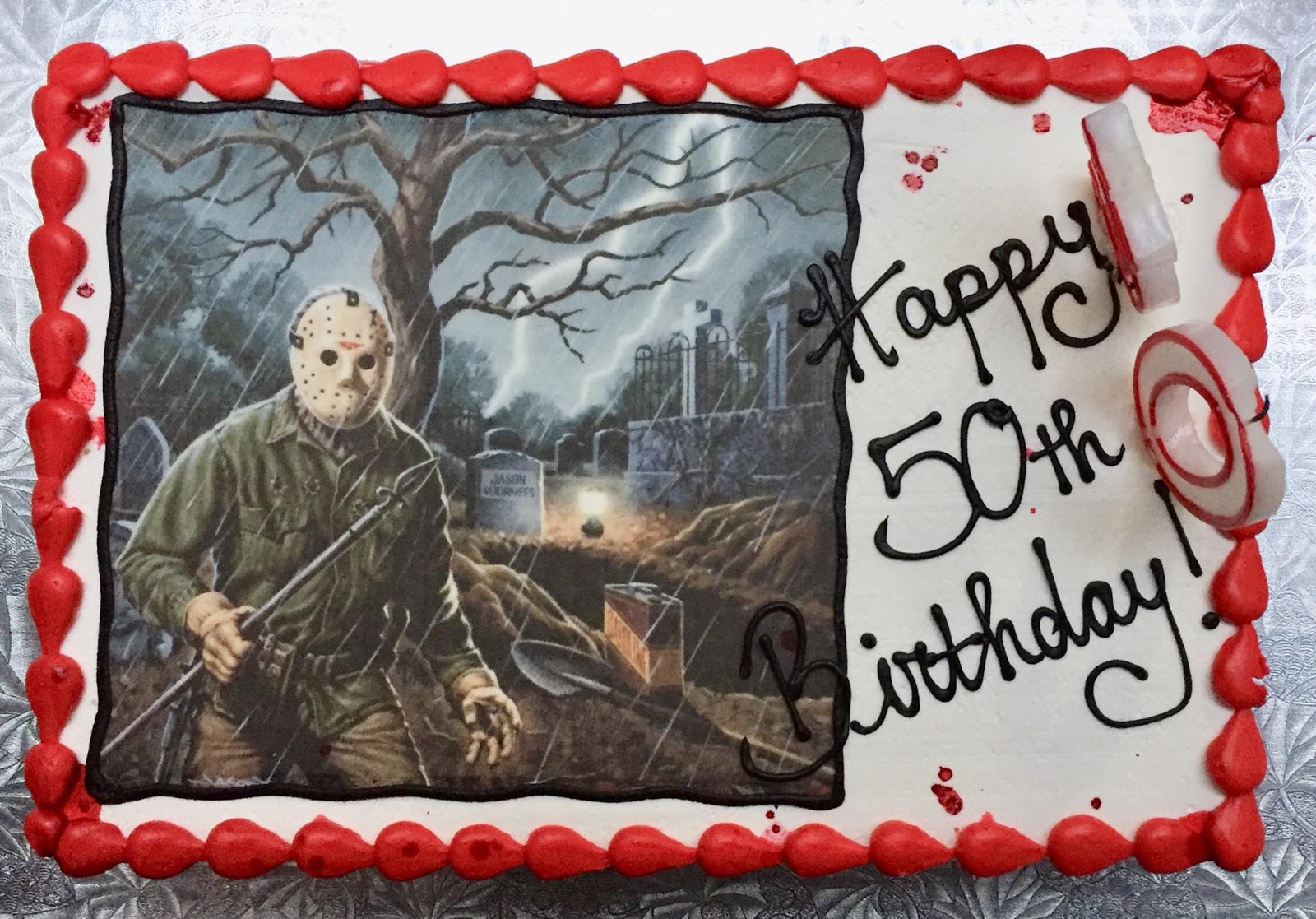 Have A Killer Birthday Cake Topper Jason Friday the 13th Birthday Party  Decorations Cake Topper Halloween Birthday Cake Topper Horror Movie Party  Decorations Halloween Zombie Vampire Party Decora - Walmart.com