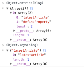 Object.entries() and Object.keys() Object.entries() and Object.keys()