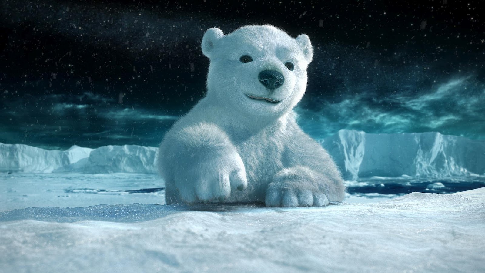 consumptie Misverstand projector HD Wallpapers: Dieren achtergrond met 3D ijsbeer