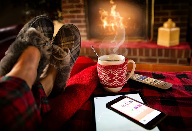 relax, home, fireplace, coffee