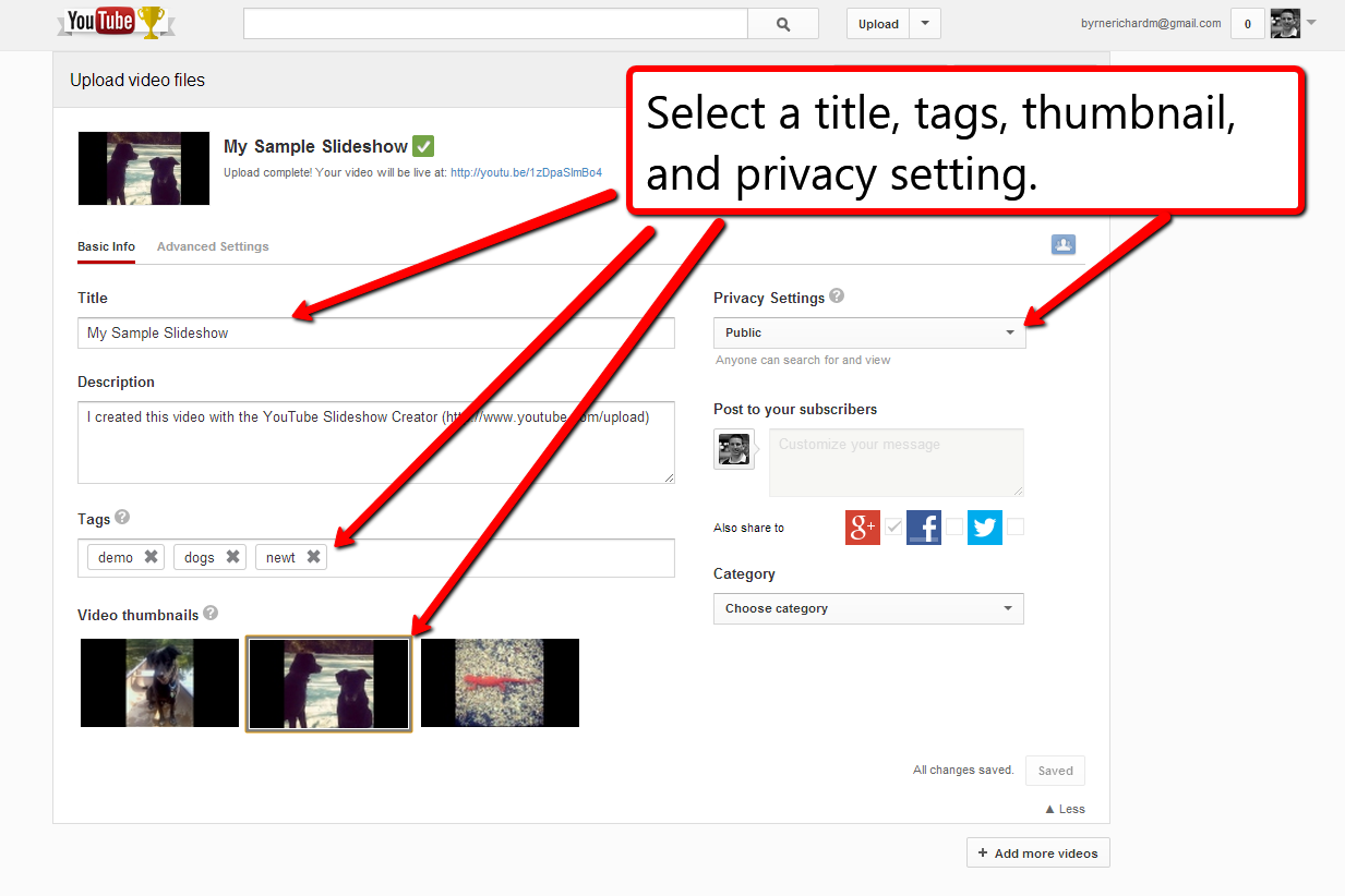 How to Create Audio Slideshows in YouTube - Free Technology For Teachers