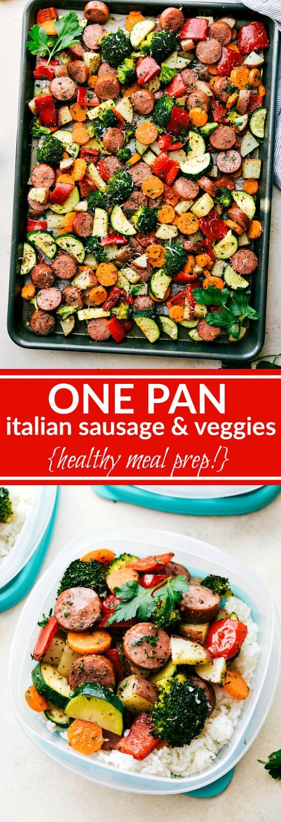 Healthy Meal One Pan Italìan Sausage and Veggìes