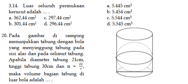 latihan soal bangun ruang sisi lengkung 3 - MATEMATIKA