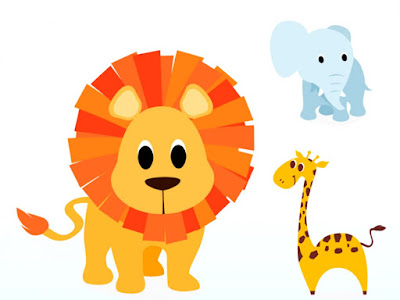 Baby shower baby jungle animals clipart 295821