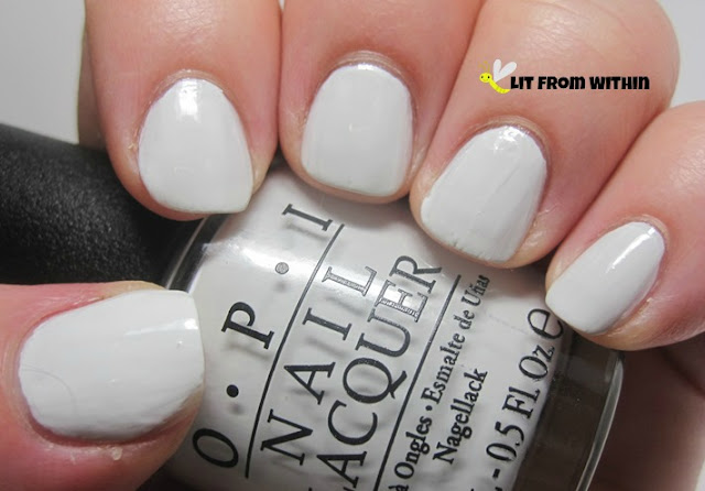 OPI My Boyfriend Scales Walls - a polish I find my self reaching for a lot these days when I want a white that isn't *stark* white