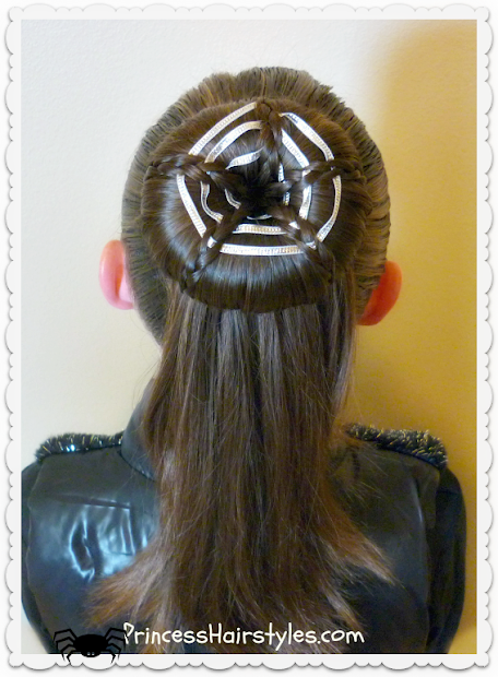 spider web bun hairstyle tutorial