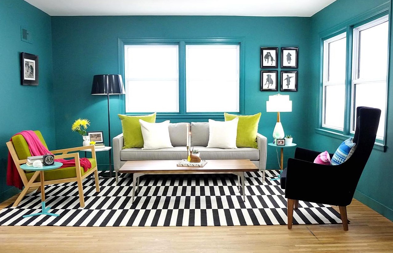 Warna Cat Ruang Tamu yang Bagus Desain ruang keluarga, Dekorasi ruang