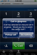 iCall - iPhone VoIP for Free (seamlessly switch calls from GSM network to VoIP)
