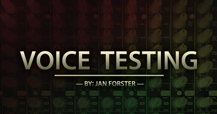 Voice testing. Voice testing