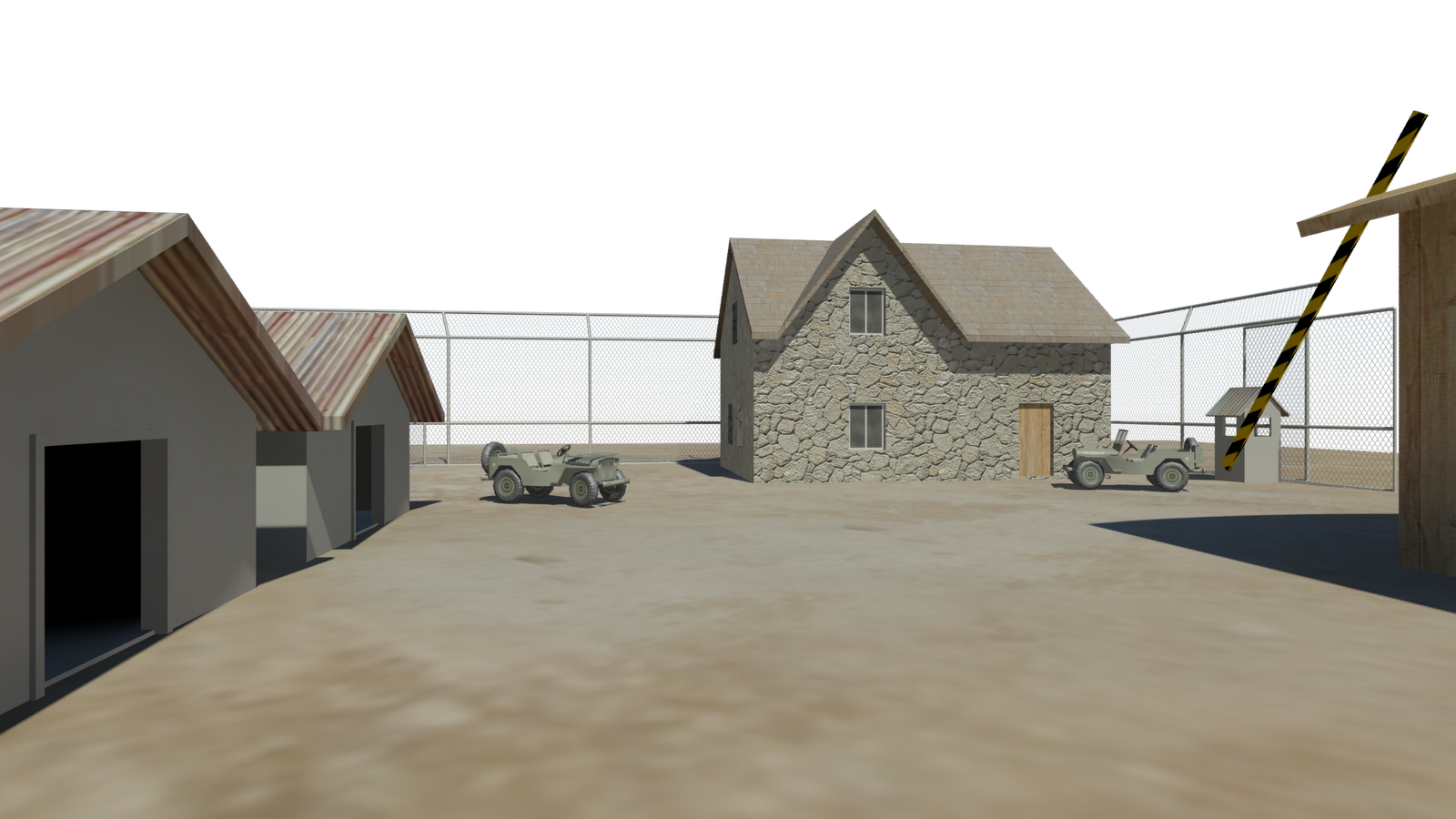 Dan Burke 3D Development: Skills Audit - Lighting the Army Compound