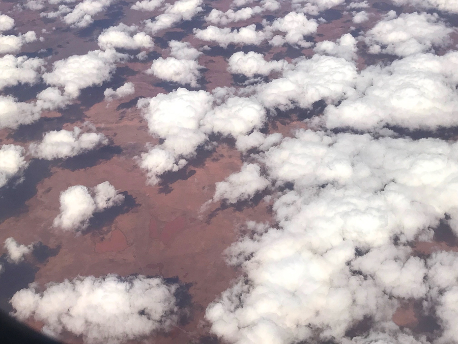 Clouds over desert