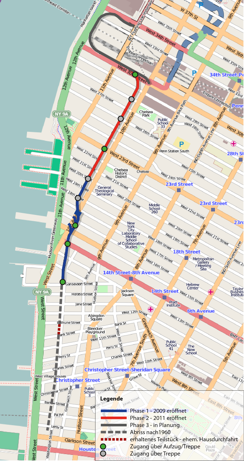 High Line Park Map
