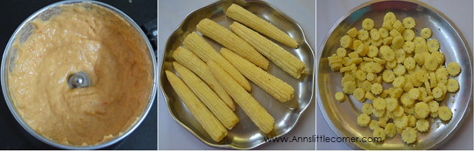 How to make Baby Corn Masala- Step 2