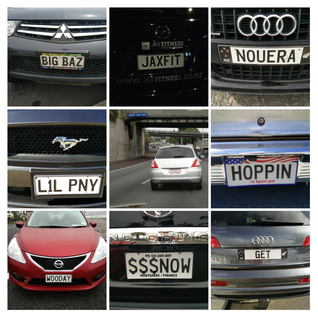 Vivre Auckland COLLECTIONS Plaques d'immatriculation personnalisées