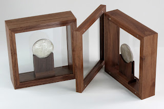 Custom Coin Display Case of Walnut Custom Coin Display Case of Walnut