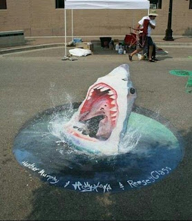 فن الرسم على الارض