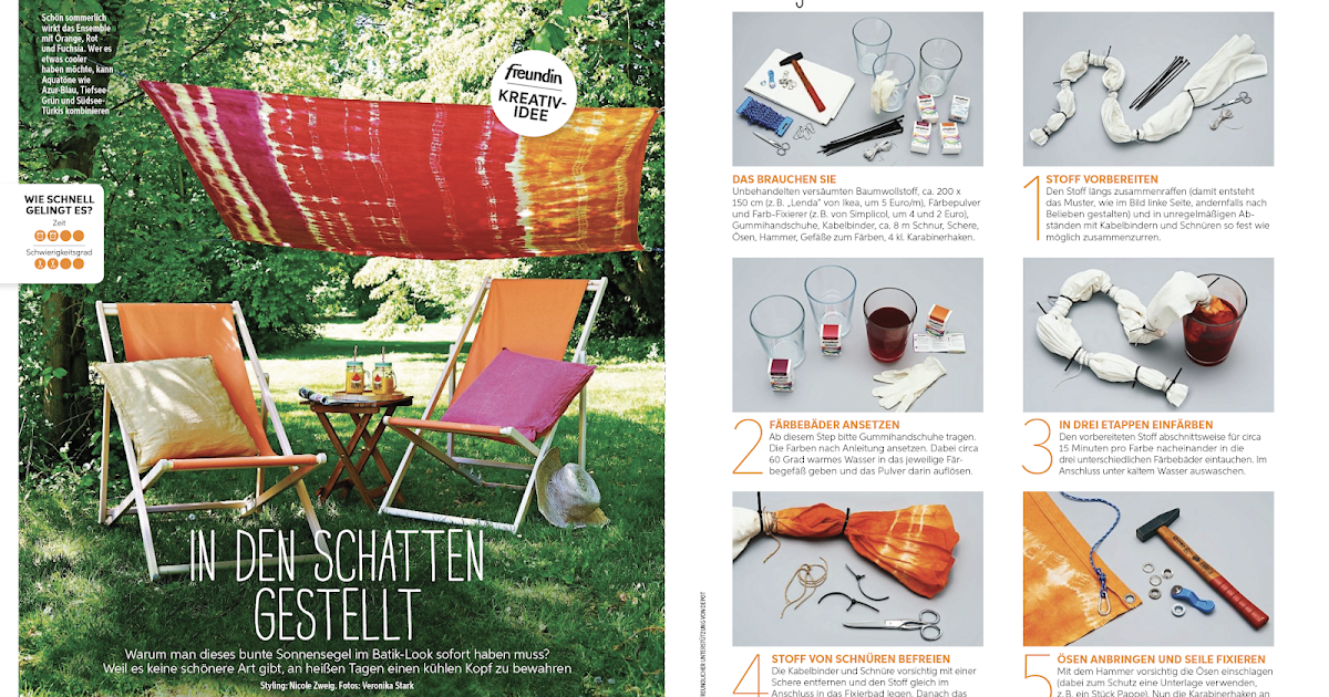 Nicole Zweig Diy Produktion Fur Die Frauenzeitschrift Freundin