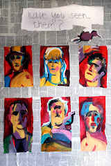 EVA ARANGO. "Have you seen them?". Mixta, collage, 100 x 70 cms.