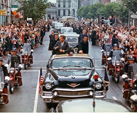 Agents on limo, Ireland, June 1963