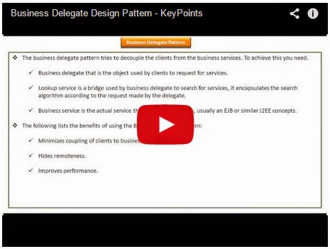 JAVA EE: Business Delegate Design Pattern - KeyPoints