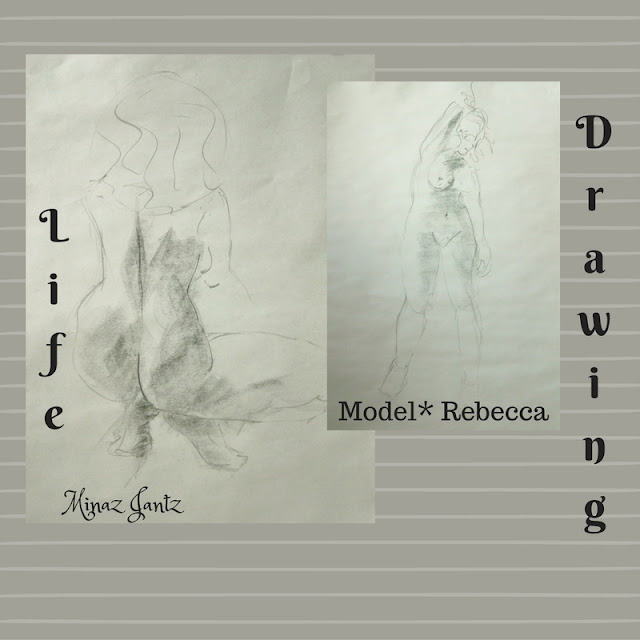Nude Drawings by Minaz Jantz. Model Rebecca