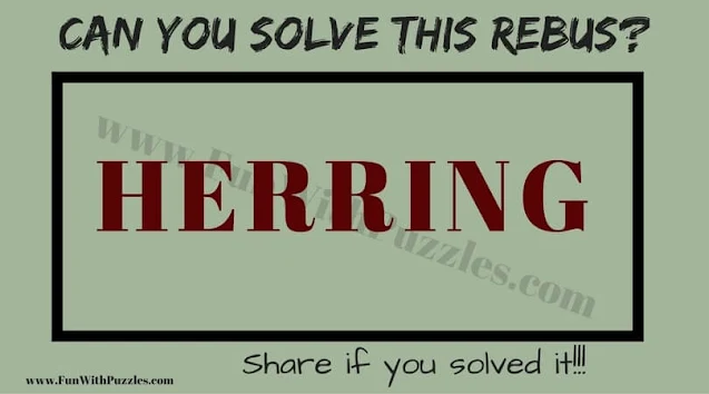 HERRING IN RED COLOR | Can you Solve this Rebus Puzzle?