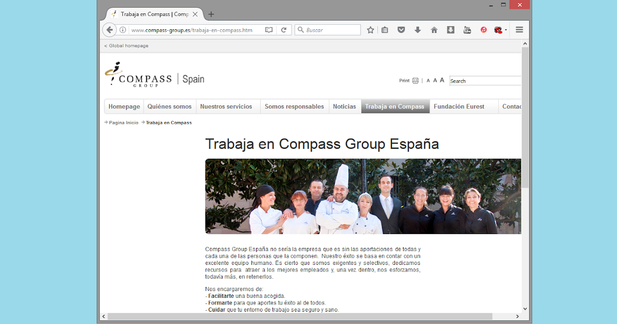 Ofertas de Empleo en Compass Group, empresa de restauración