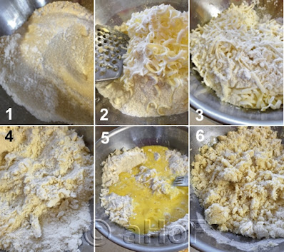 step by step, crust mix, topping mix