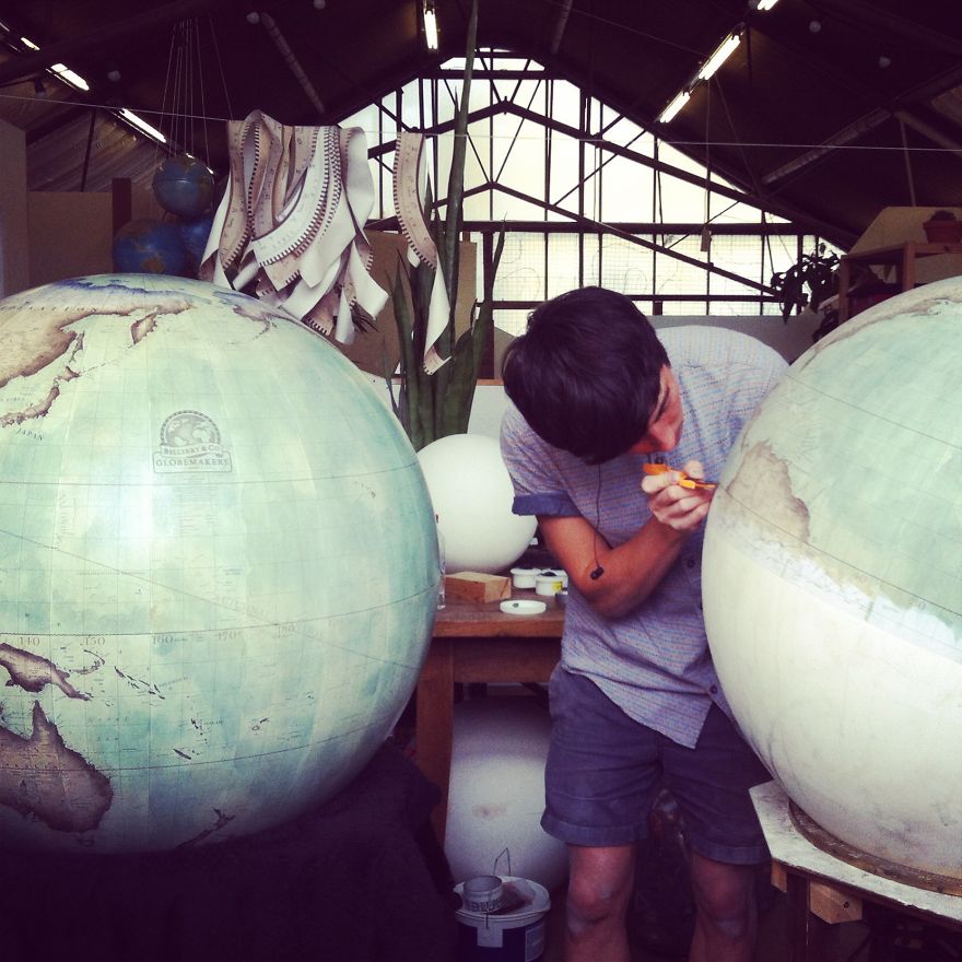 Multitasking - One Of The World’s Last Remaining Globe-Makers That Use The Ancient Art Of Making Globes By Hand