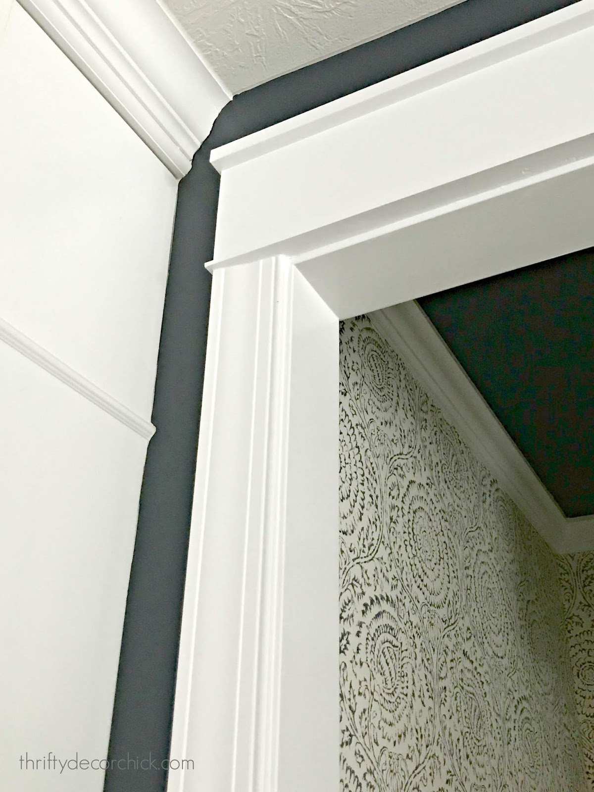 front door hallways picture frame moulding--may be a great way to add  texture to that area without adding bulk or clutter