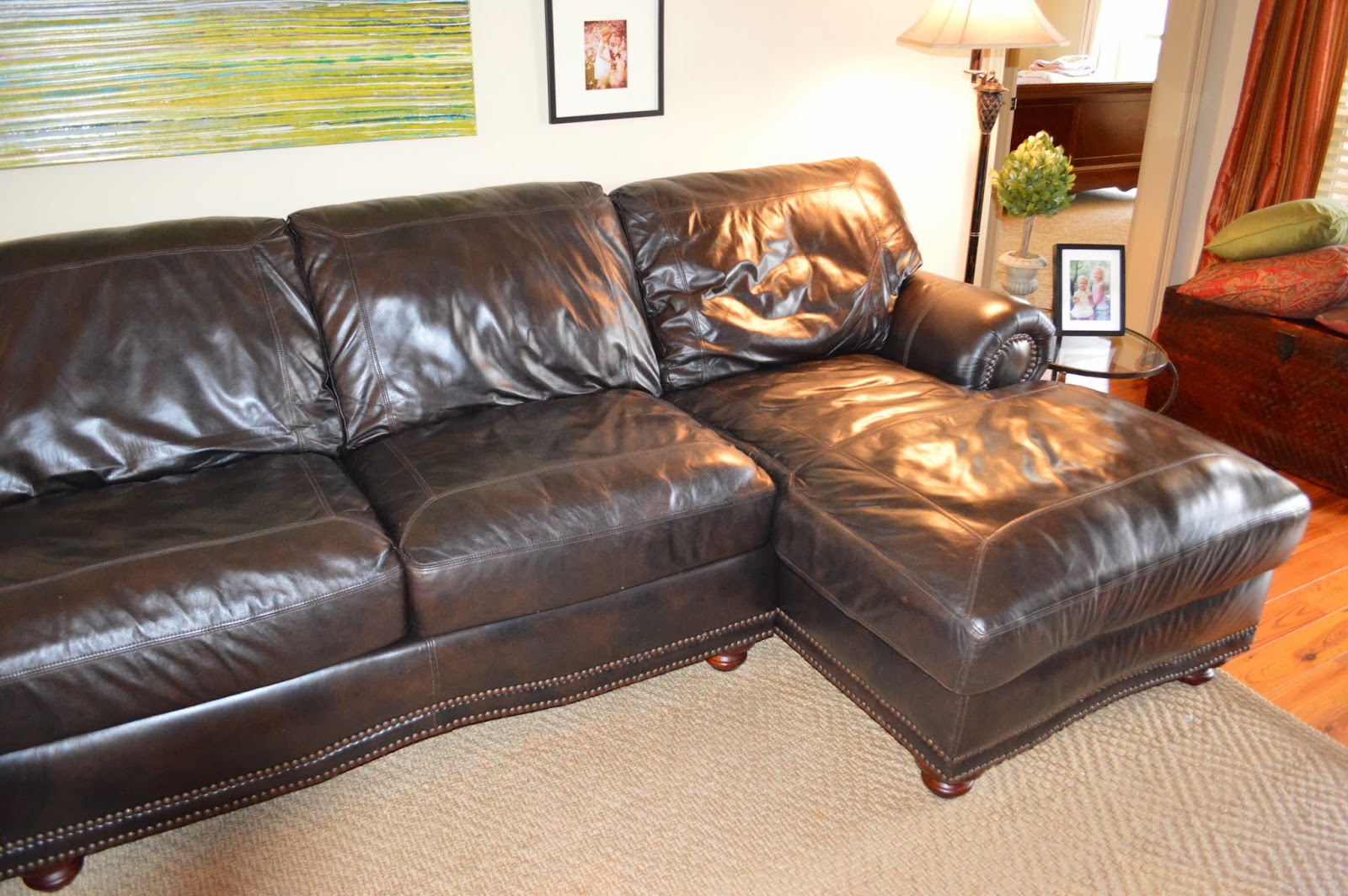 Moving Sale SOLD Large Leather Sectional 900