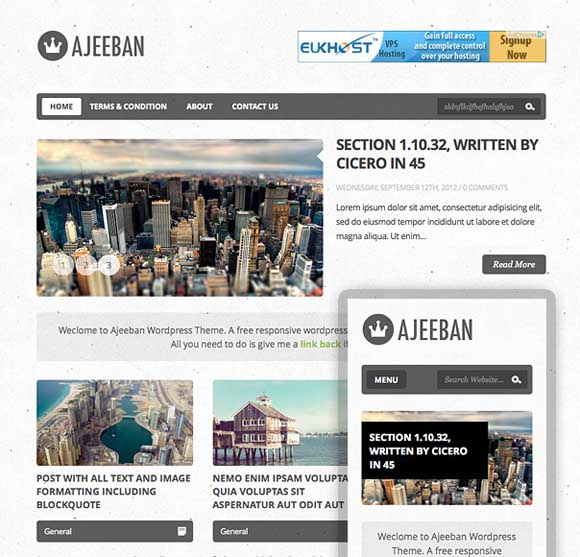 Ajeeban Responsive Wordpress Theme
