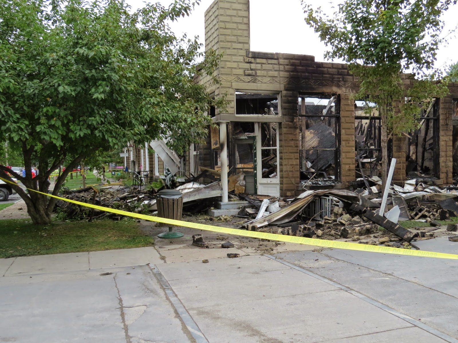 The day after the T.I. Park fire, 15 Aug 2014