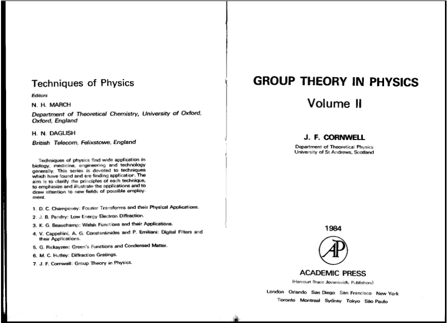 Cornwell J.F. - Group theory in physics vol 2 ~ Best Books on Mathematics