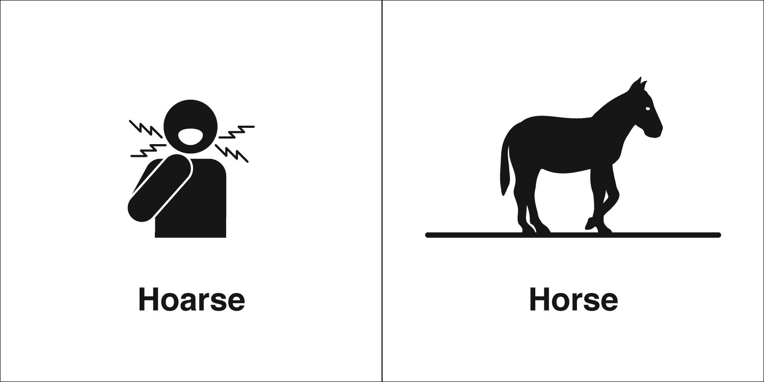 Homophones Weakly Hoarse Horse homophones-weakly-hoarse-horse