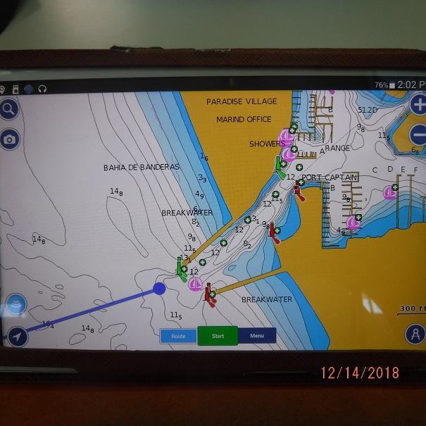 Chip & Debbie Willis on s\v Elegant'sea New Navionics navigation app