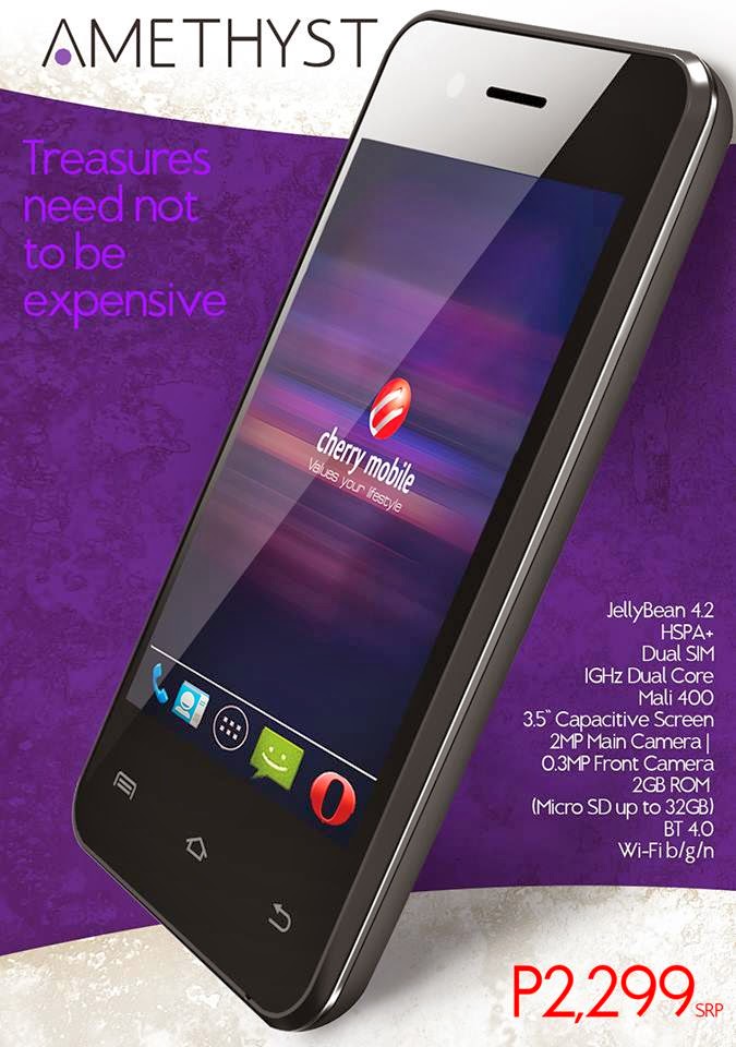 Cherry Mobile Amethyst: Specs, Price and Availability