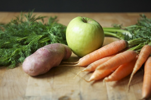 Carrots, Apples, Potatoes, Dill