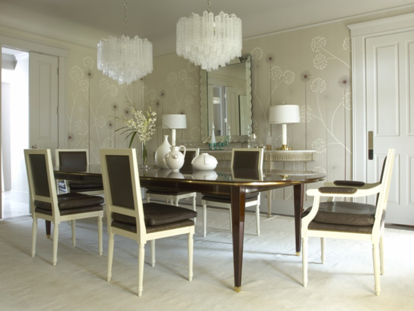 Beautiful examples of leather chairs for dining room!