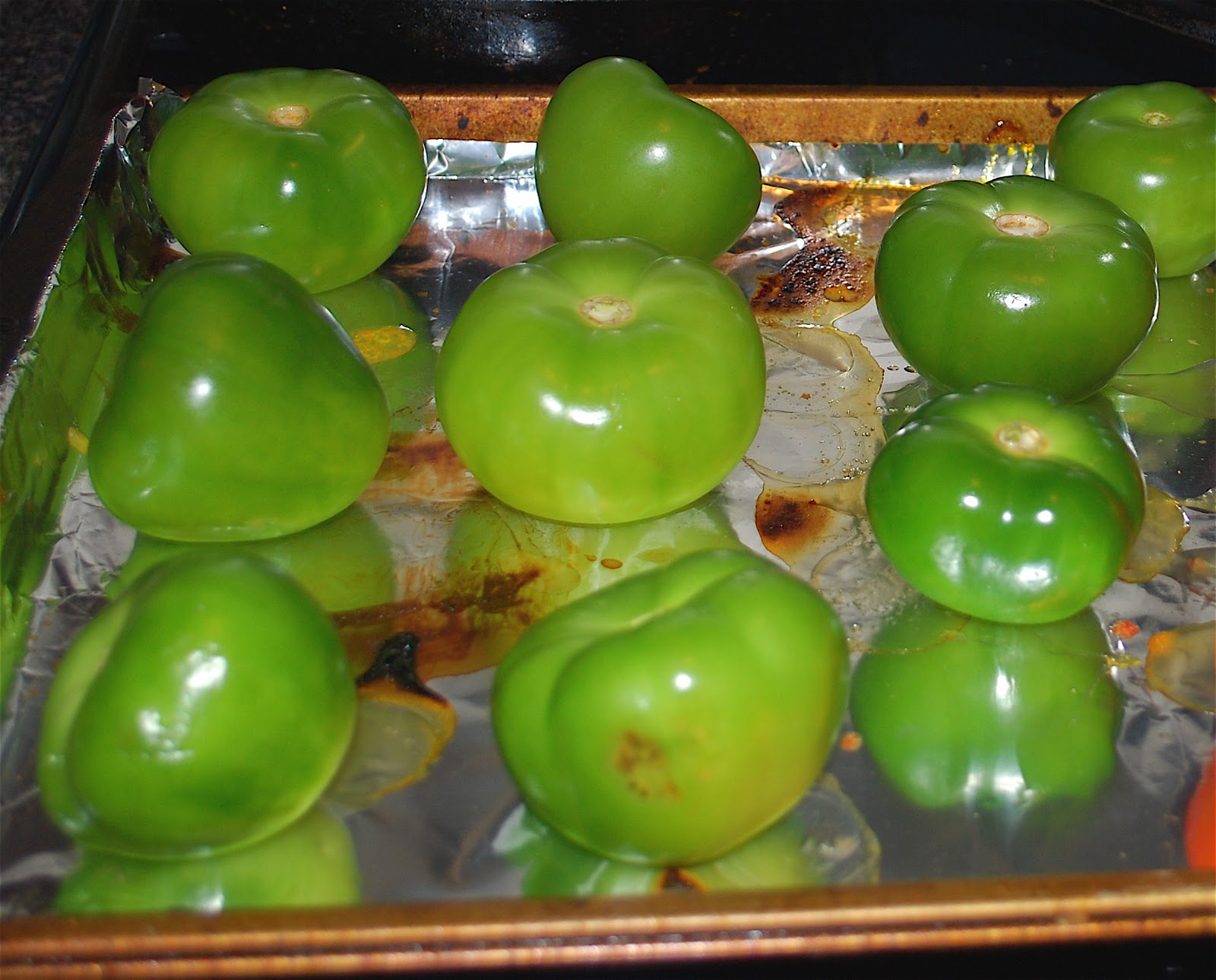 Sybil's Spoon Roasted Tomatillo Salsa with Toasted Chile Powder