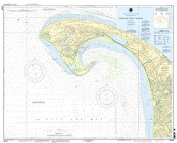 Topographic Map of Cape Cod Bay by Provincetown and Truro