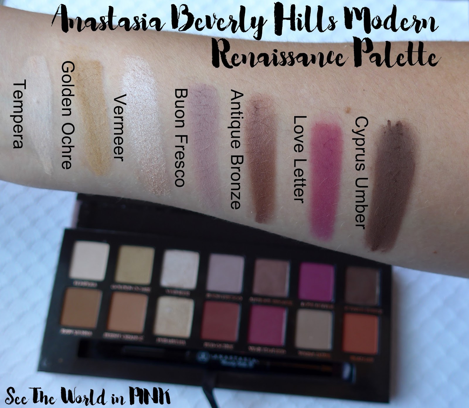 Anastasia Beverly Hills Modern Renaissance Palette Swatches