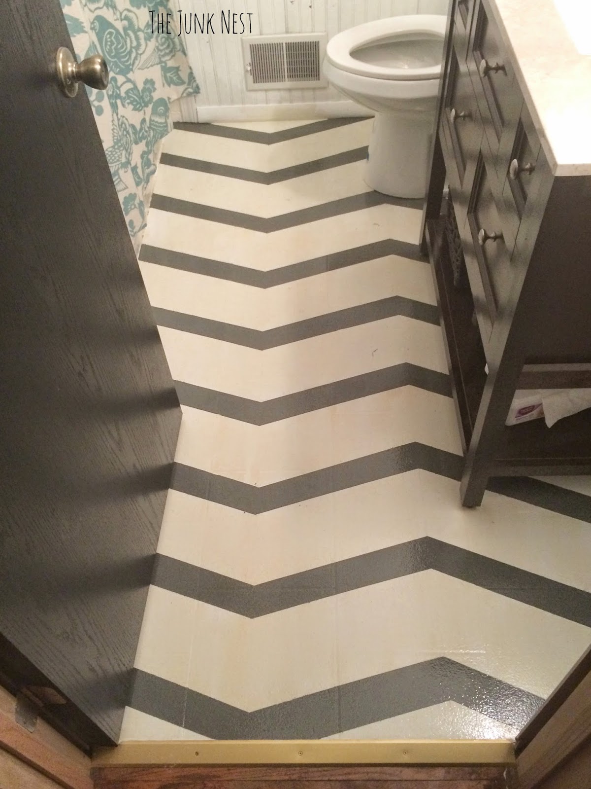 Chevron Painted Floor