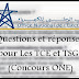 Questions et réponses pour Les TCE et TSGE (Concours ONE)