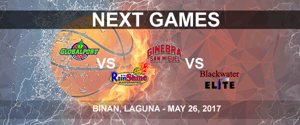 List of PBA Game(s) Friday May 26, 2017 @ Binan, Laguna List of PBA Game(s) Friday May 26, 2017 @ Binan, Laguna