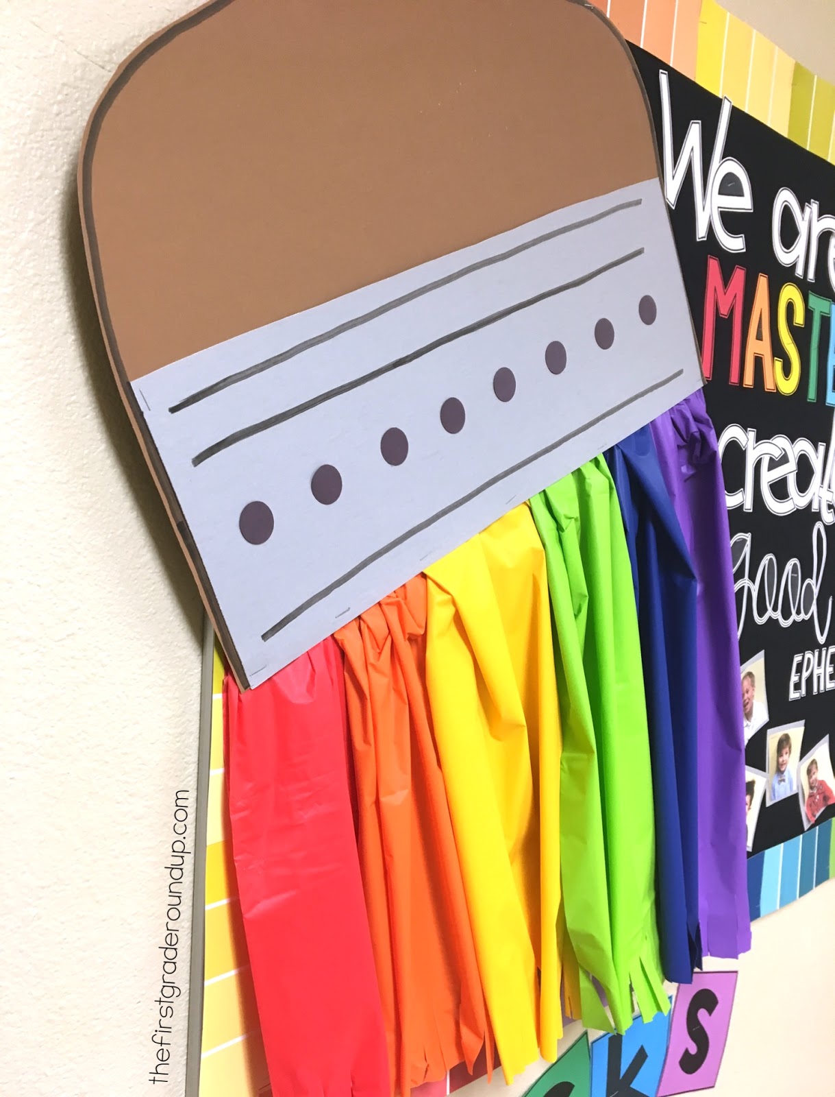 Paintbrush Bulletin Board Firstgraderoundup