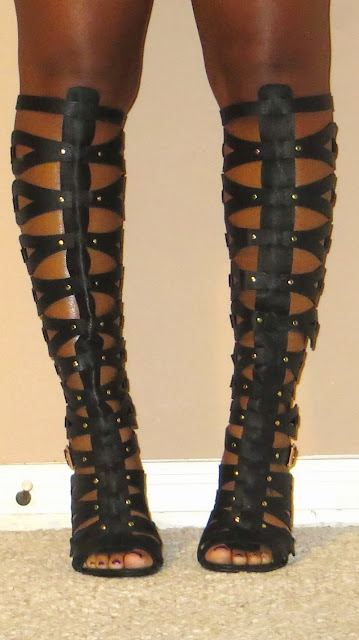 knee length gladiator sandals