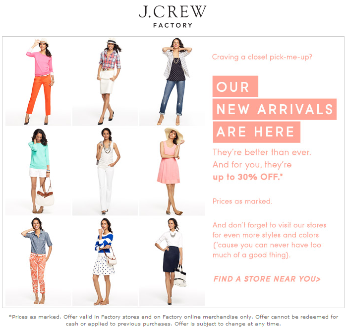 J.Crew Aficionada J.Crew Factory Email No crowds. No lines. Just up