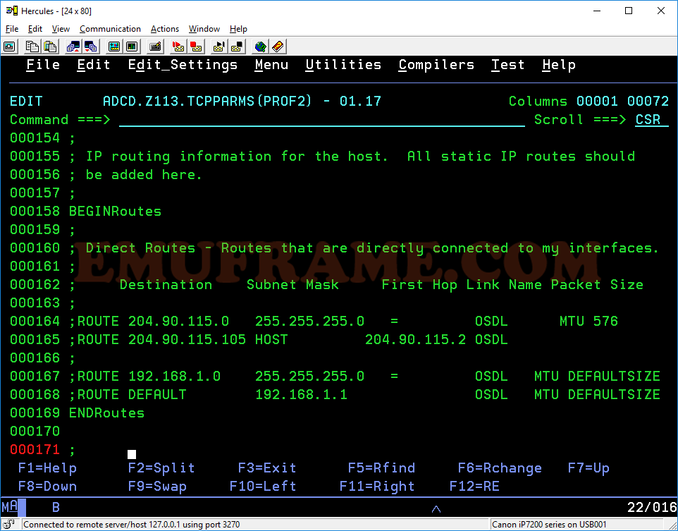Configurando TCPIP no zOS Hercules & Mainframe