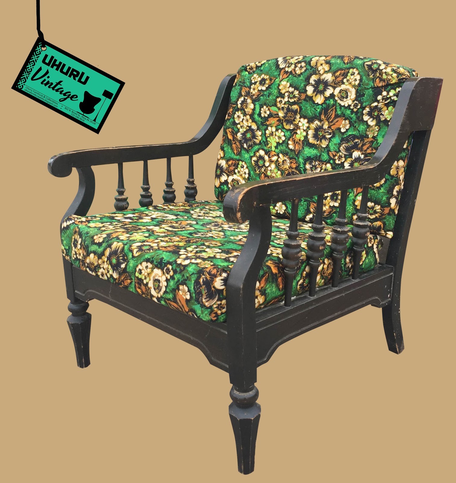Uhuru Furniture Collectibles Vintage Wooden Chair 25 Sold